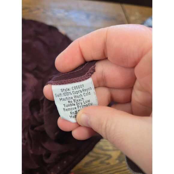 Johnny Was purple cupra rayon tunic blouse - Picture 3 of 4